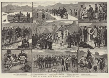On Eviction Duty in Ireland, Sketches in Galway with the Military and Police Forces